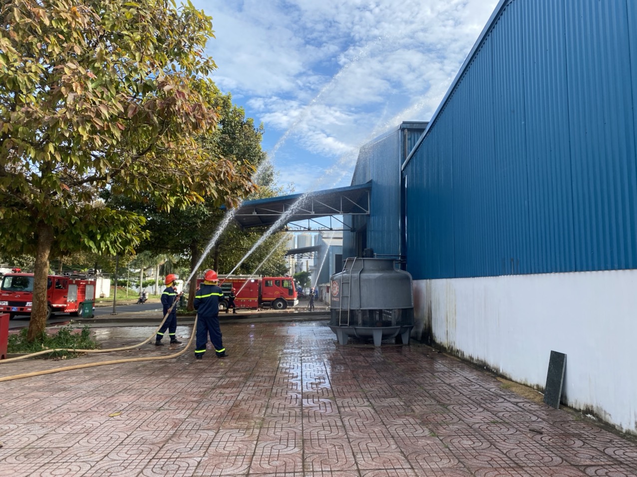 Công ty CP Bia Sài Gòn Miền Trung thực hiện thực hiện diễn tập phòng cháy chữa cháy năm 2021