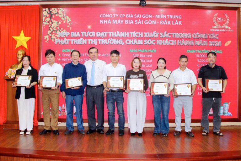 Công ty CP Bia Sài Gòn – Miền Trung tổ chức Hội nghị Khách hàng năm 2025 tại Đắk Lắk